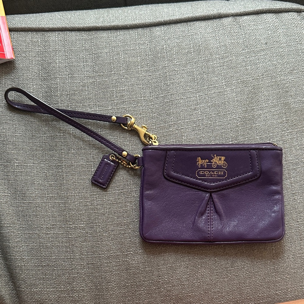 Coach Deep Purple Wristlet Clutch